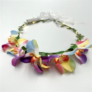 LED blomsterkrans hårbånd med liljer